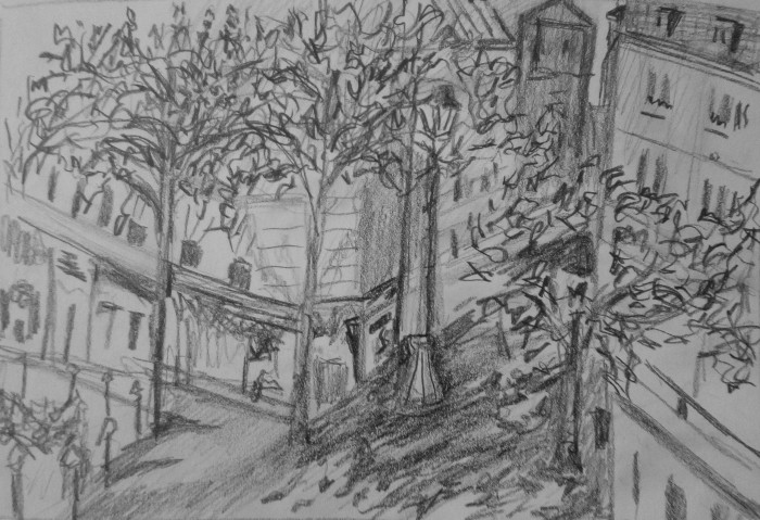 Quartier d'Aligre (Mine de plomb)