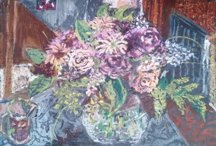 Le bouquet du salon (Pastel gras)