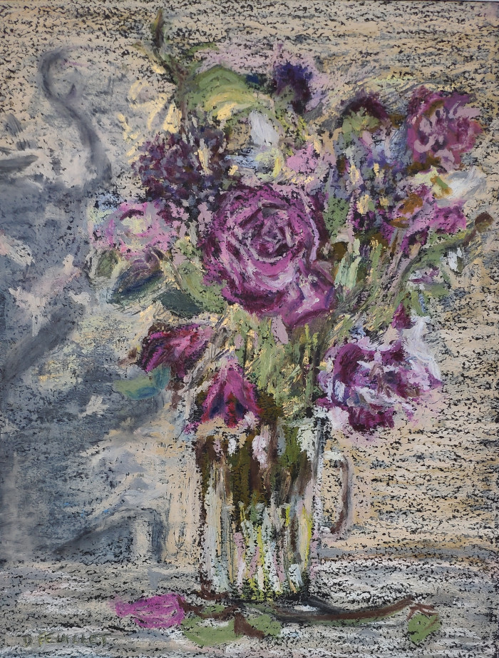 Harmonie de roses (Pastel gras)