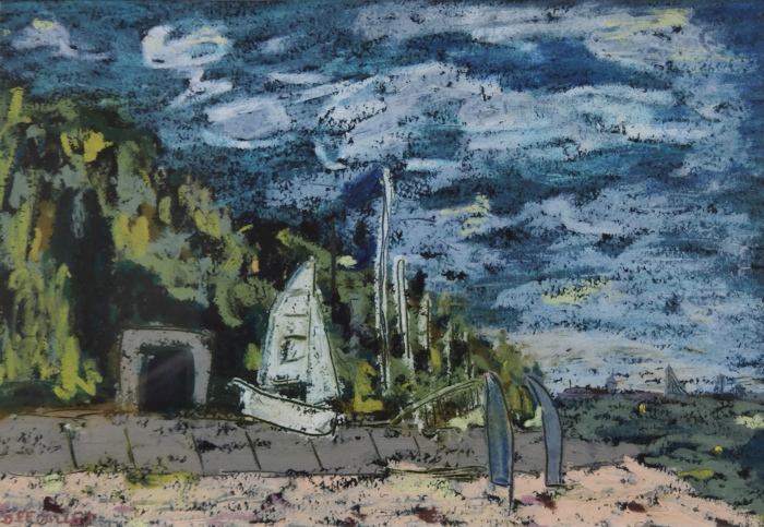 L'école de voile (Pastel Gras)