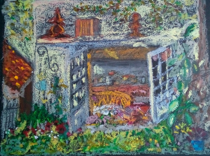 Le petit jardin (Pastel gras)