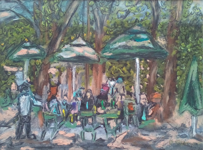 Terrasse du Luxembourg (Pastel gras)