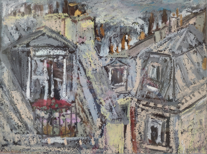 Les toits (Pastel gras)