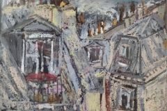 Les toits (Pastel gras)
